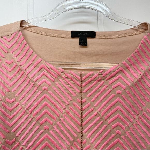 J. Crew Embroidered Short Sleeve Top Size Small Pink - Picture 3 of 9